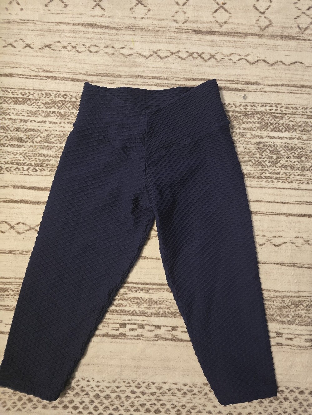 Booty By Brabants Croco Skin Seamless Leggings in Blue Cropped - One Size